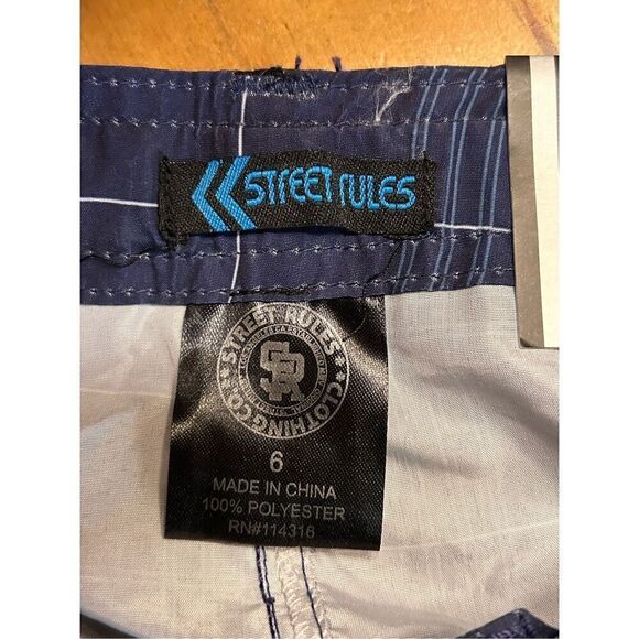 Street rules blue plaid shorts boys size 6 NWT (4058) - Picture 4 of 4
